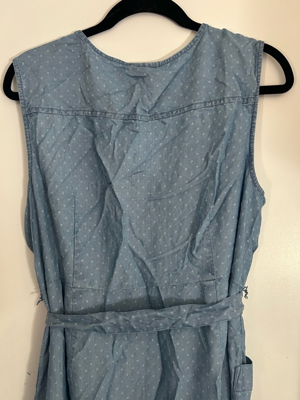 J. Jill Light Blue Sleeveless Button-Front Midi Dress - Picture 4 of 4